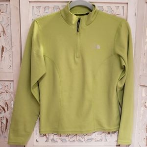 The North Face Lime Green Quarter Zip Shirt Small